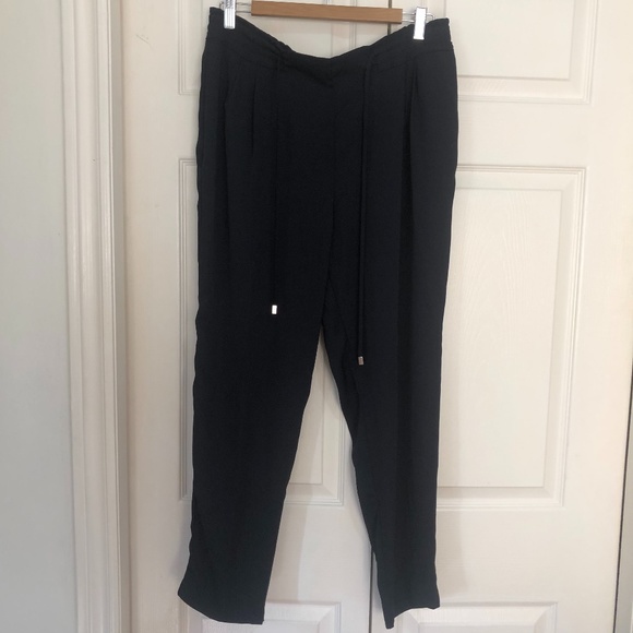 Zara Drawstring Navy Trousers - Picture 1 of 3